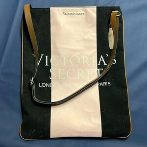 Victoria’s Secret-pink and black bag with adjustable strap